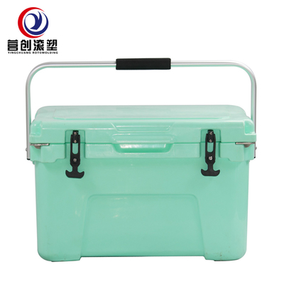 Mua Khách hàng Rotomolded Cooler Box Trong màu xanh lá cây chống tia cực tím với tay cầm online manufacture
