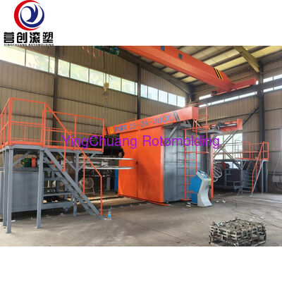 Mua Buồng gia nhiệt lớn CS-2A-3000 Con thoi Rotomolder, Máy đúc quay cánh tay đôi hạng nặng cho thùng nhựa lớn sản xuất trực tuyến
