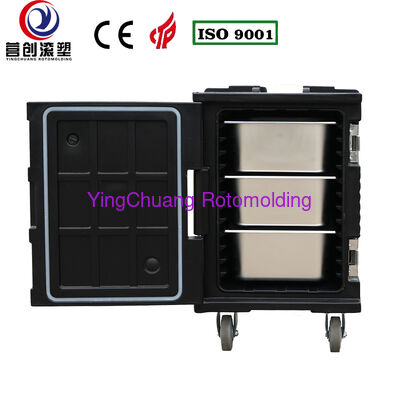 Mua YINGCHUANG OEM 90L Hộp cách nhiệt lớn có bánh xe quay lớn màu đen, Bọt PU dày Giữ nóng lạnh GN Pan Tủ vận chuyển thực phẩm cho căng tin phục vụ nhà bếp trung tâm sản xuất trực tuyến