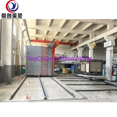 YINGCHUANG CS-3A-3500 Thiết bị quay vòng ba cánh tay, Máy đúc quay chạy bằng khí tự động cho các sản phẩm nhựa PE rỗng lớn