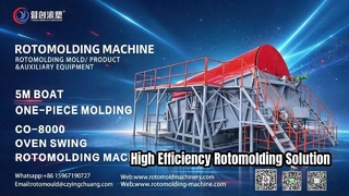 Máy đúc quay xoay lò CO-8000 cho thuyền 5 × 2,5 m tùy chỉnh