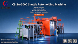 Máy đúc quay con thoi CS-2A-3000 | Thiết kế nhiều trạm với Mol thủ công dễ dàng và chính xác